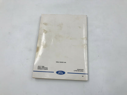 1999 Ford Contour Owners Manual Set with Case OEM B02B28009