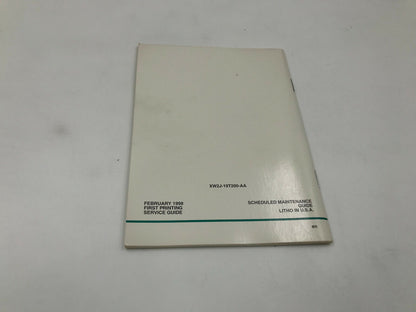 1999 Ford Contour Owners Manual Set with Case OEM B02B28009