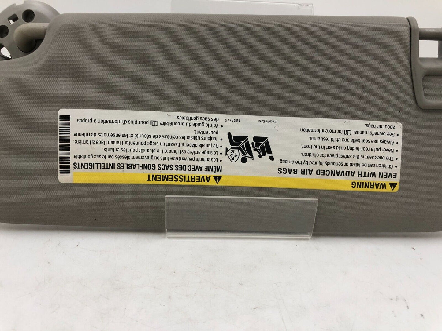 2011-2016 Chevrolet Cruze Passenger Sun Visor Sunvisor Gray OEM B02B45038