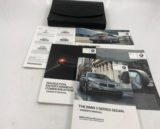 2014 BMW 5 Series Owners Manual Handbook Set with Case OEM B02B31043