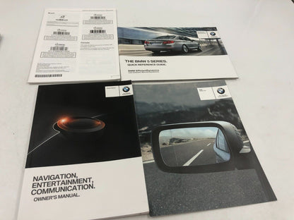 2014 BMW 5 Series Owners Manual Handbook Set with Case OEM B02B31043