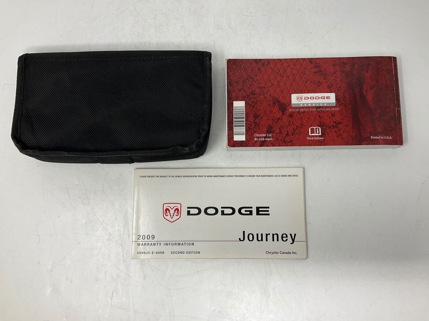 2009 Dodge Journey Owners Manual Handbook Set with Case OEM A04B24033