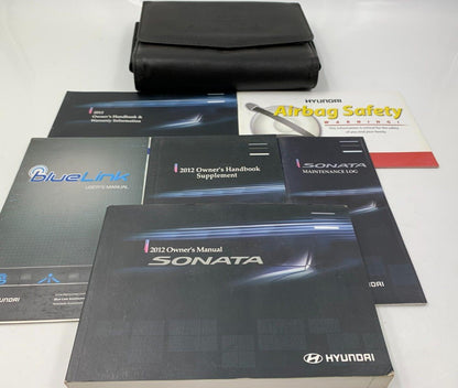 2012 Hyundai Sonata Owners Manual Handbook Set with Case OEM F02B14055