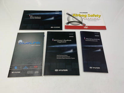 2012 Hyundai Sonata Owners Manual Handbook Set with Case OEM F02B14055