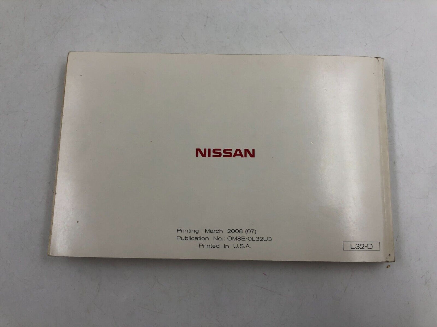 2008 Nissan Altima Owners Manual Handbook Set with Case OEM F03B16073