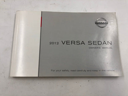 2012 Nissan Versa Sedan Owners Manual Set with Case OEM F01B24057