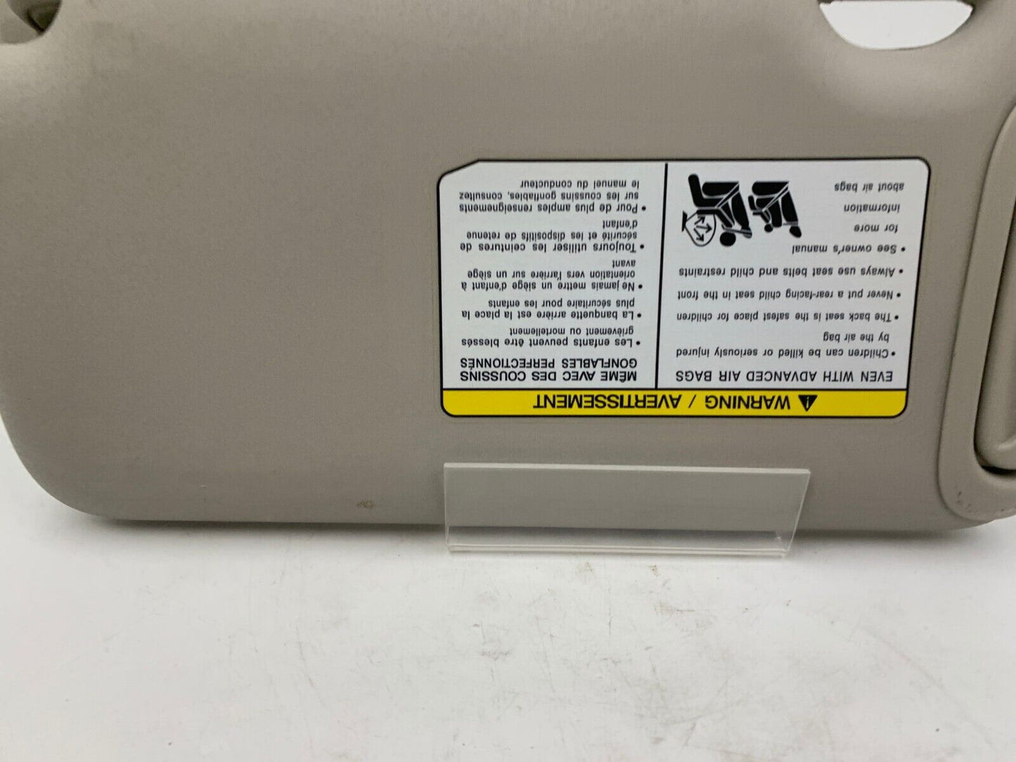 2015-2019 Nissan Versa Passenger Sun Visor Sunvisor Gray OEM B02B53029