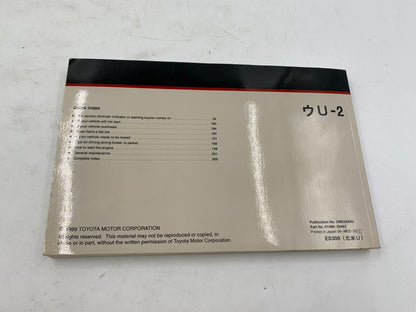 1999 Lexus ES300 Owners Manual Set OEM B02B43027