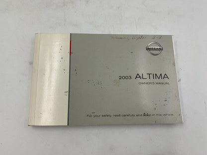 2003 Nissan Altima Owners Manual Set with Case OEM B01B26037