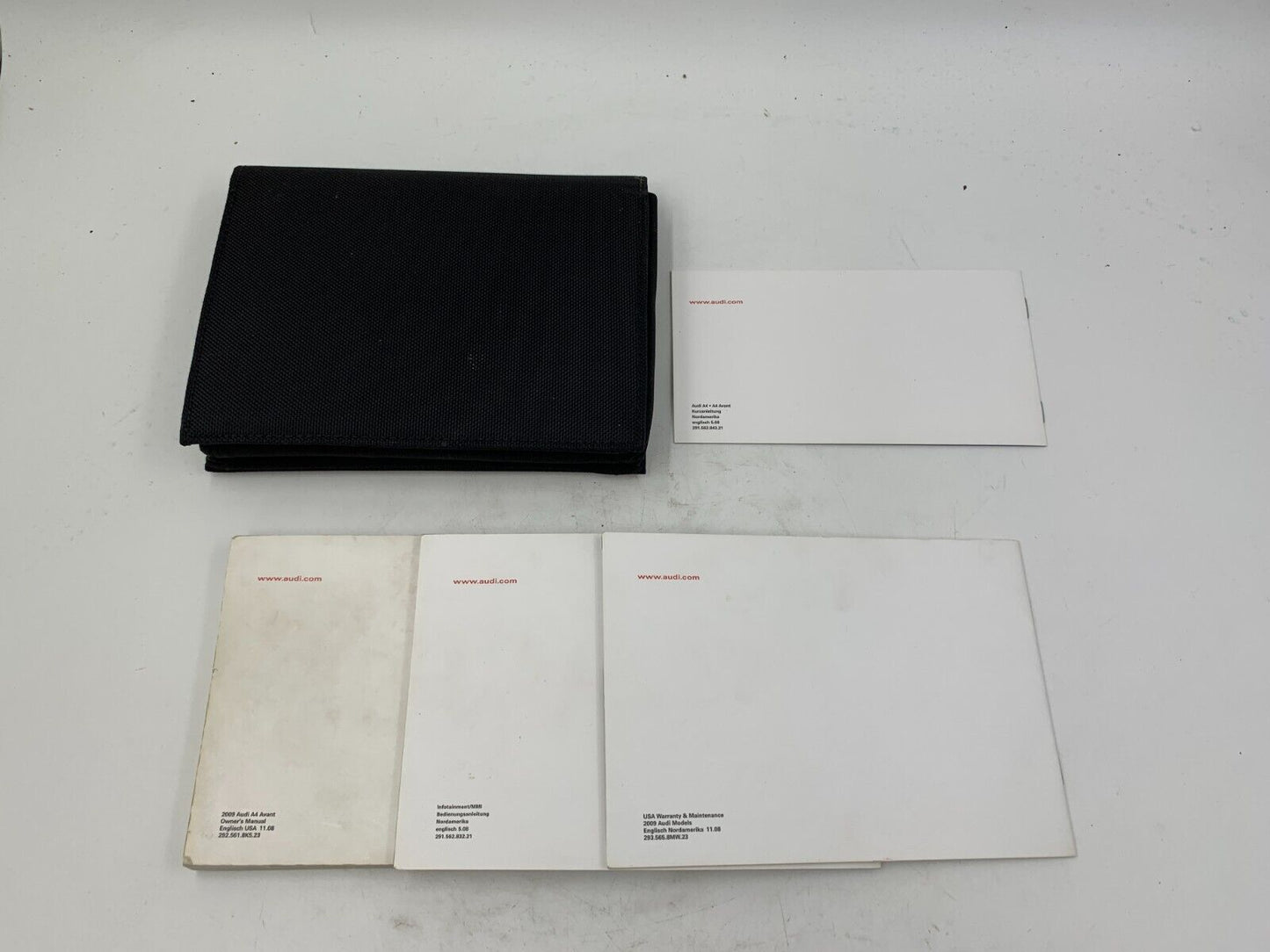 2009 Audi A4 Sedan Owners Manual Set with Case OEM B01B07039