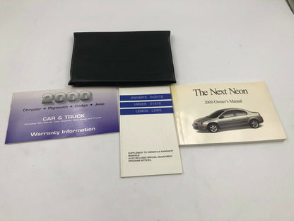 2000 Dodge Neon Owners Manual Set with Case OEM E01B14023