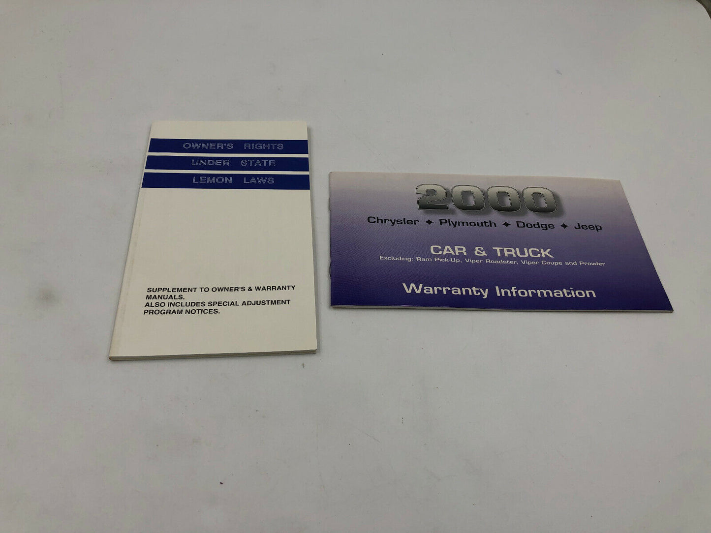 2000 Dodge Neon Owners Manual Set with Case OEM E01B14023