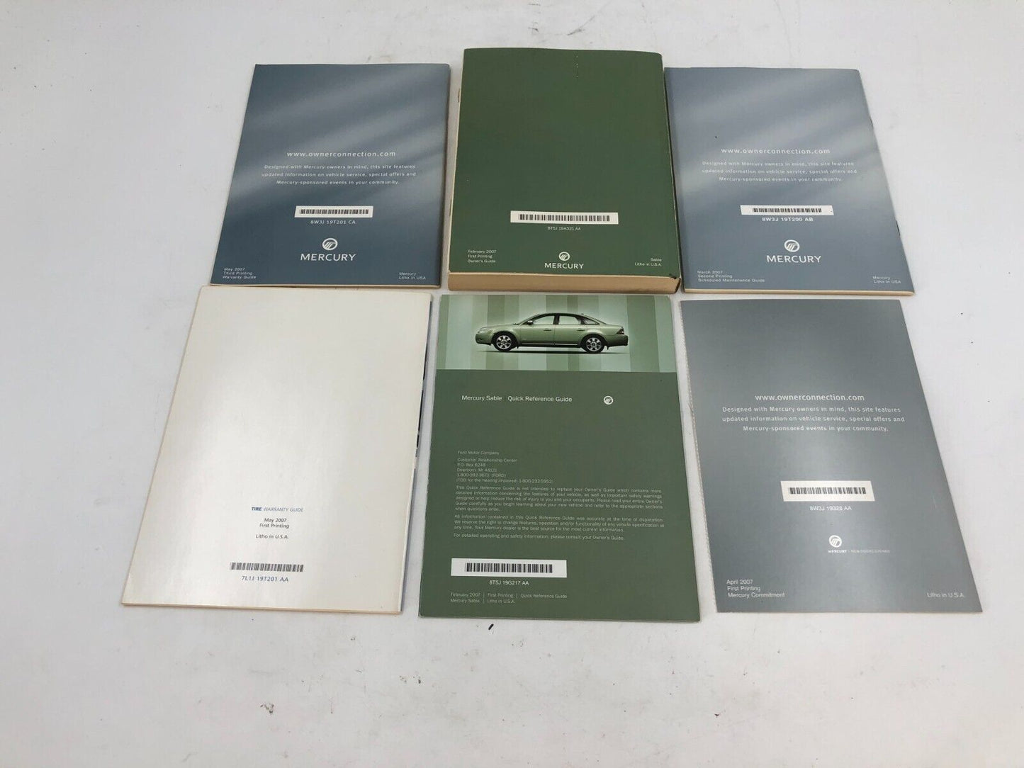 2008 Mercury Sable Owners Manual Set with Case OEM F04B28062