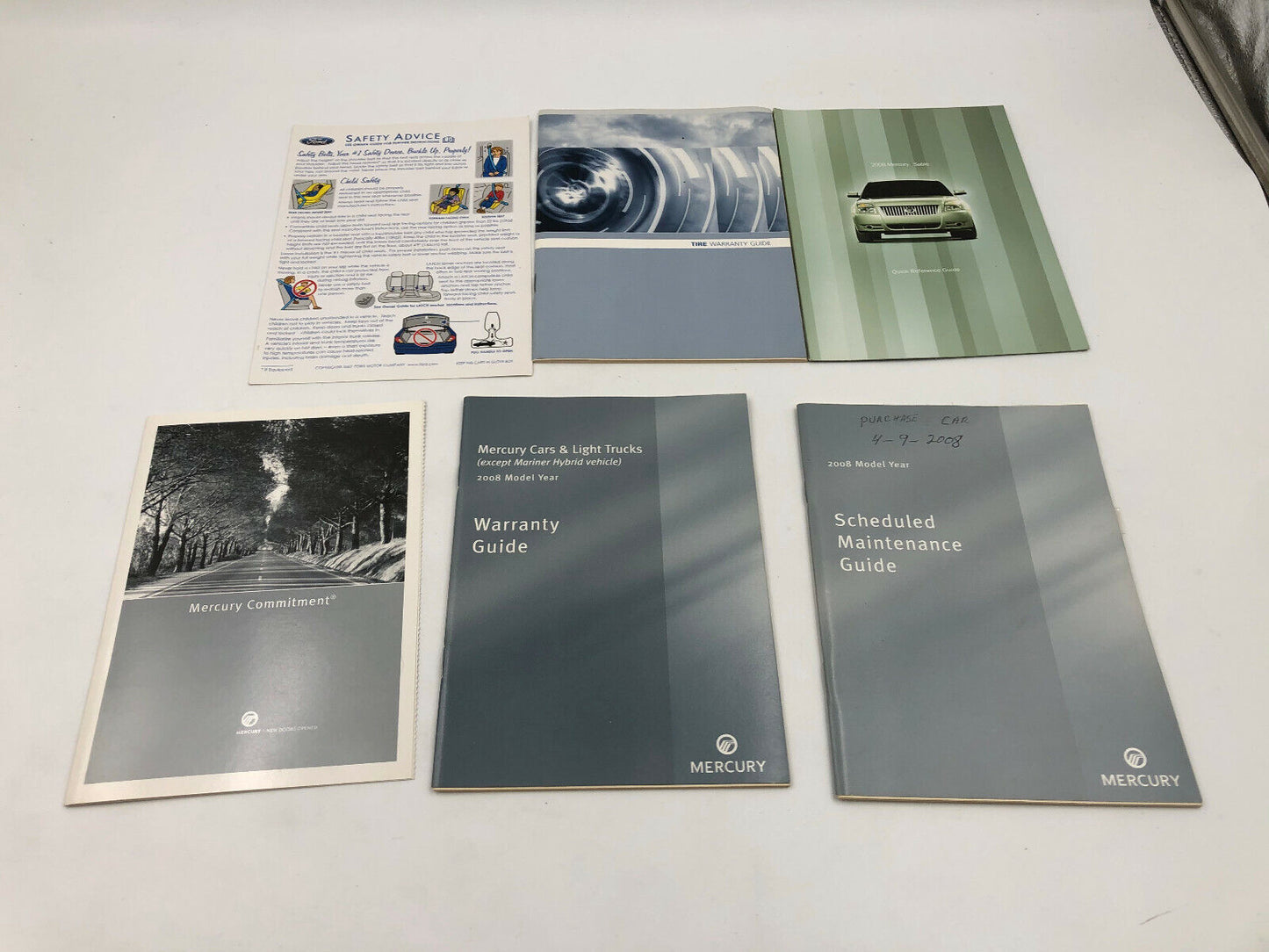 2008 Mercury Sable Owners Manual Set with Case OEM F04B28062