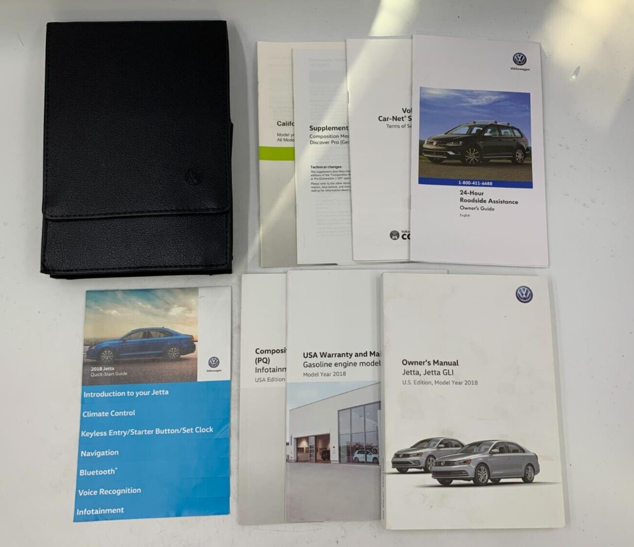 2018 Volkswagen Jetta GLI Owners Manual Set with Case OEM E01B11022