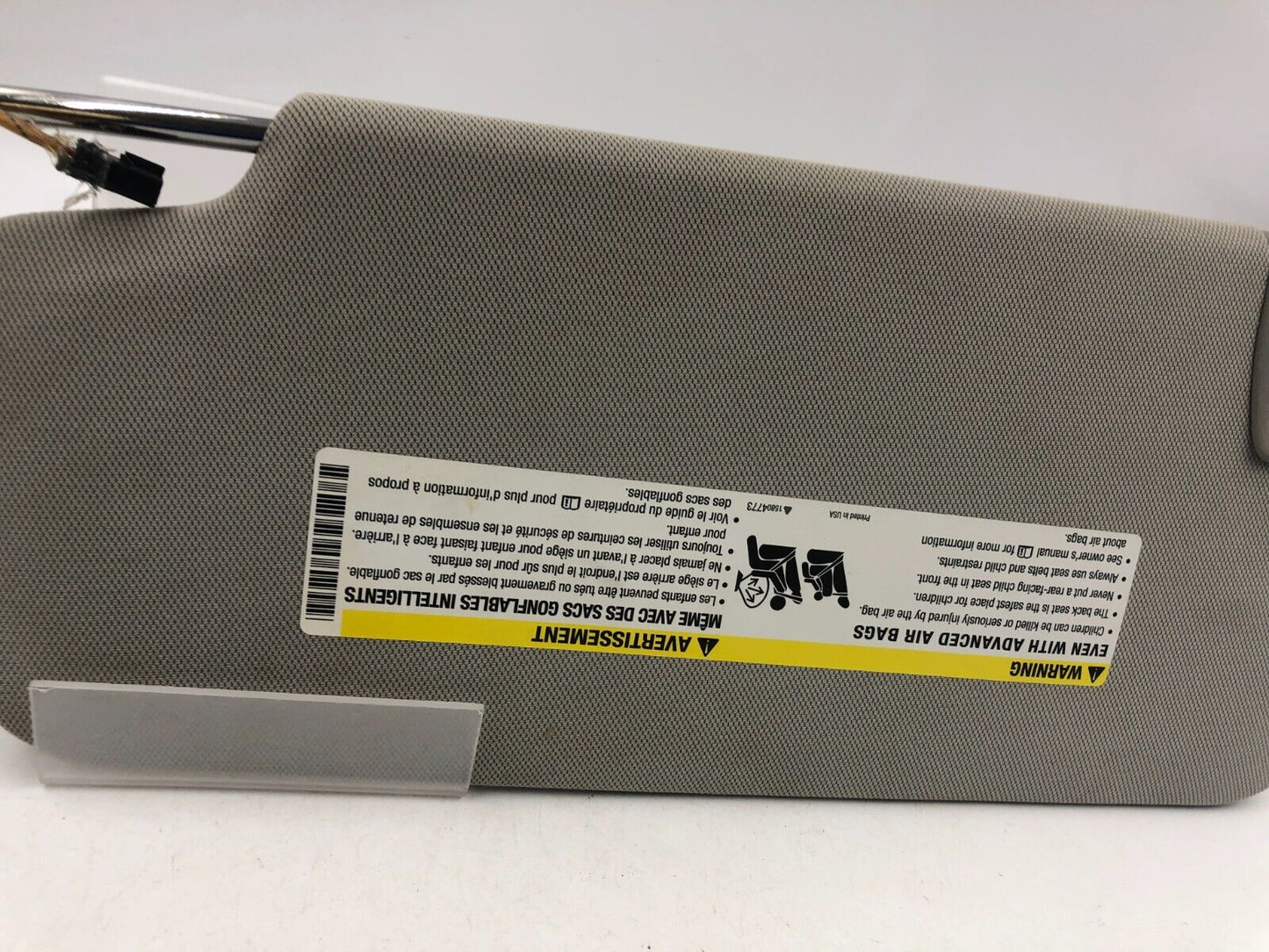 2010-2017 Chevy Equinox Passenger Sun Visor Sunvisor Gray Illuminated A01B68005