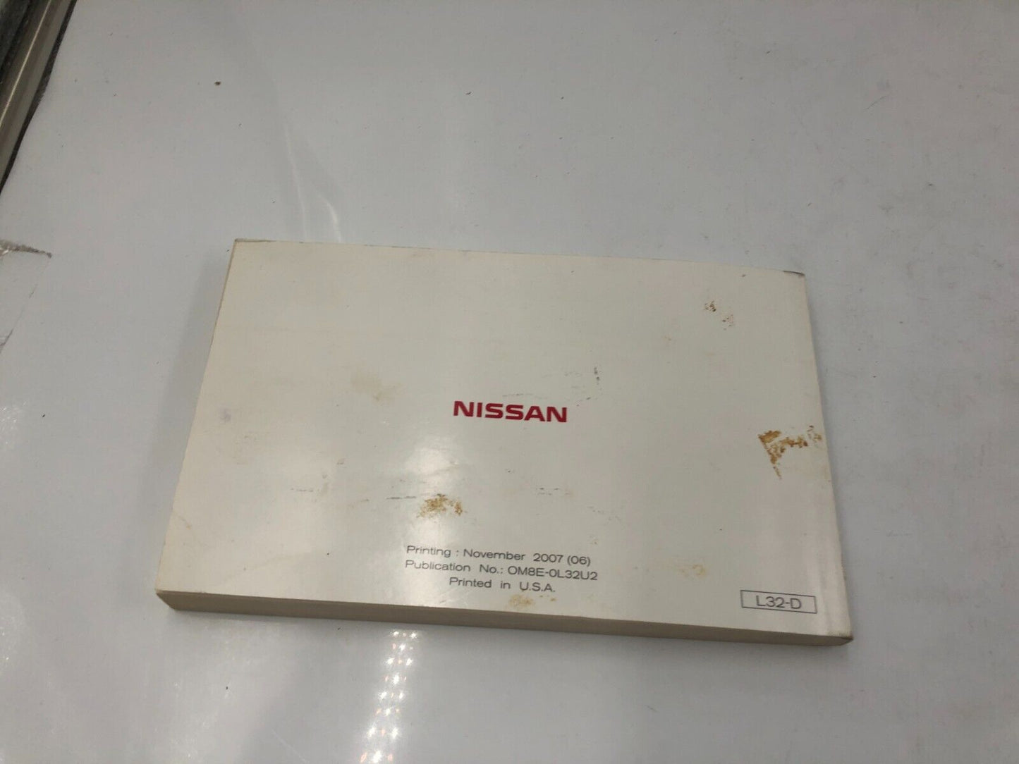 2008 Nissan Altima Owners Manual OEM A01B70004