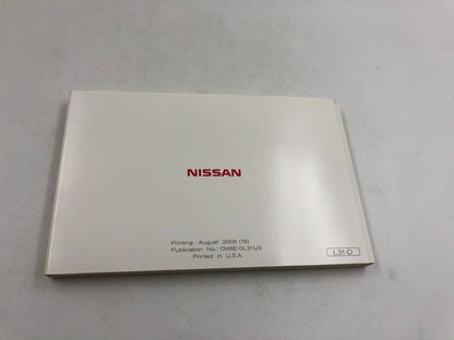 2006 Nissan Altima Owners Manual Set with Case OEM A01B70009