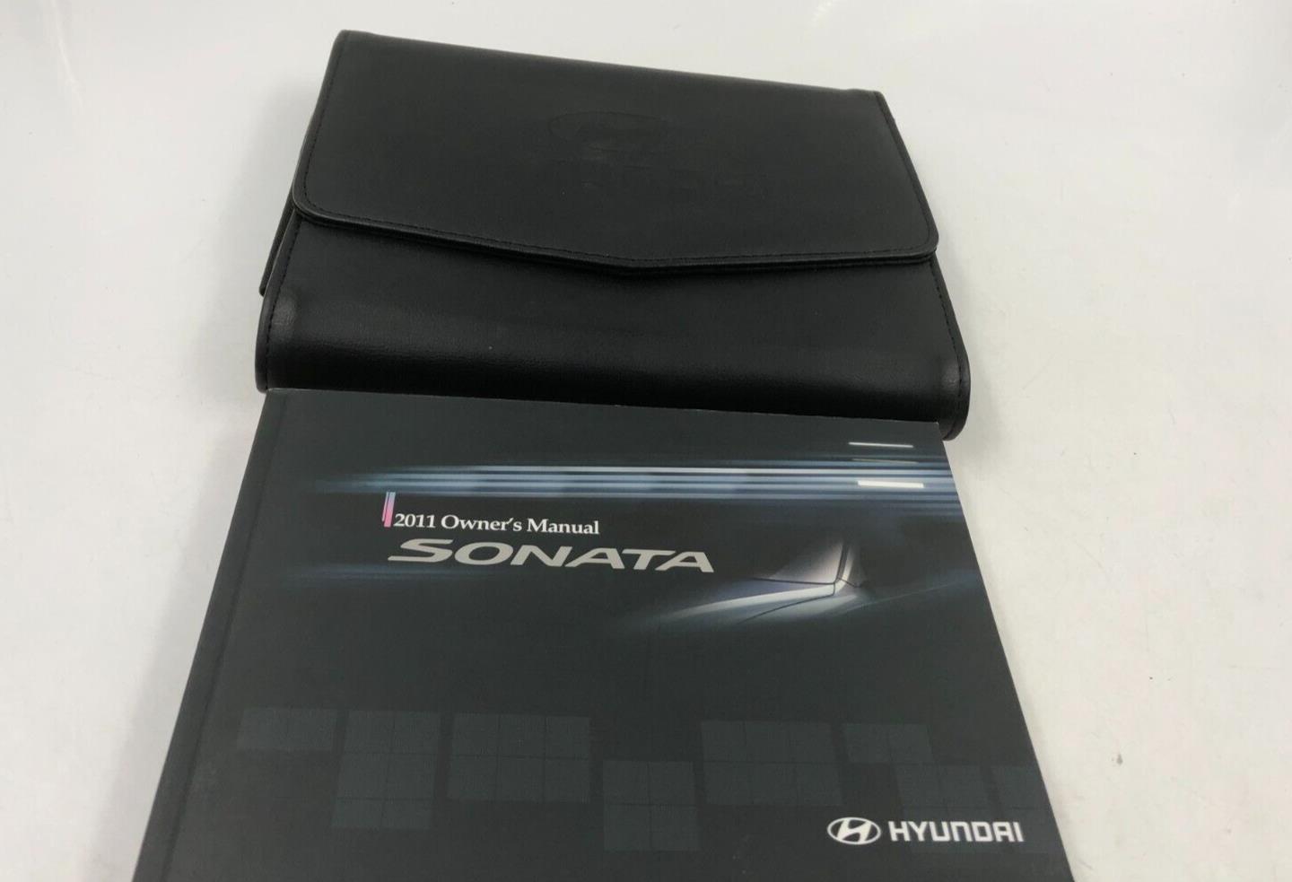 2011 Hyundai Sonata Owners Manual Handbook Set with Case OEM A01B59007