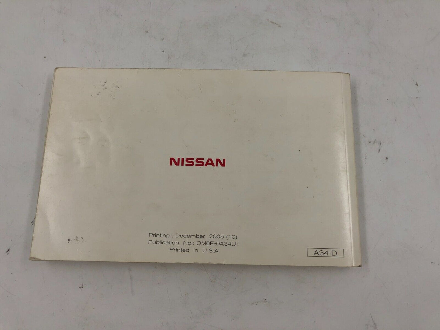 2006 Nissan Maxima Owners Manual Set with Case OEM B02B35005