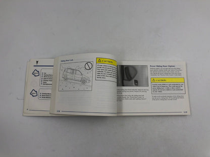 2000 Pontiac Montana Owners Manual Handbook with Case OEM B01B09004