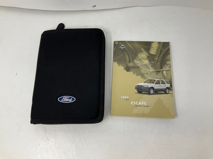 2003 Ford Escape Owners Manual Set with Case OEM A02B59001