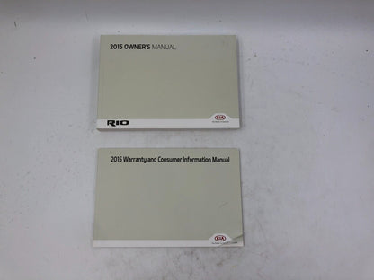 2015 Kia Rio Owners Manual Set with Case OEM H01B35026