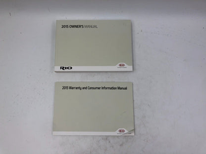 2015 Kia Rio Owners Manual Set with Case OEM H01B35026