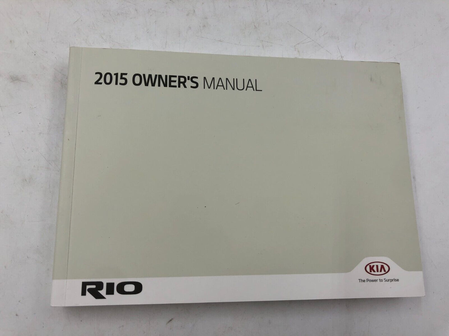 2015 Kia Rio Owners Manual Set with Case OEM H01B35026