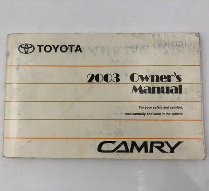 2003 Toyota Camry Owners Manual OEM H01B26011