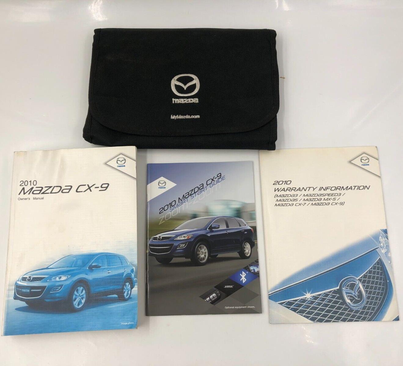 2010 Mazda CX-9 CX9 Owners Manual Handbook Set with Case OEM H01B26012