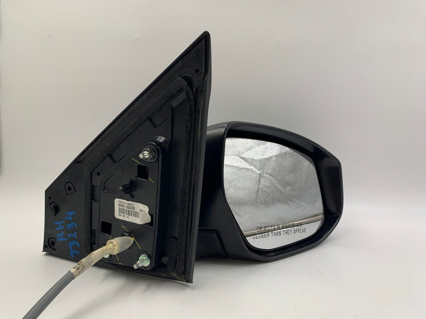 2013-2015 Nissan Sentra Passenger Side View Power Door Mirror Blue OEM B02B61002