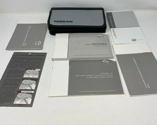 2006 Nissan Maxima Owners Manual Set with Case OEM A04B44076