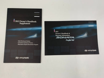 2012 Hyundai Sonata Owners Manual Set with Case OEM A04B44077