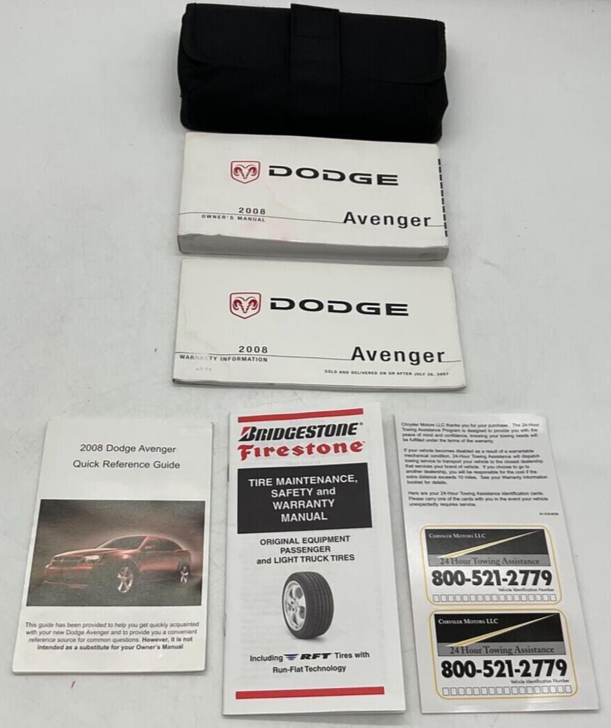 2008 Dodge Avenger Owners Manual Set with Case OEM B02B61008