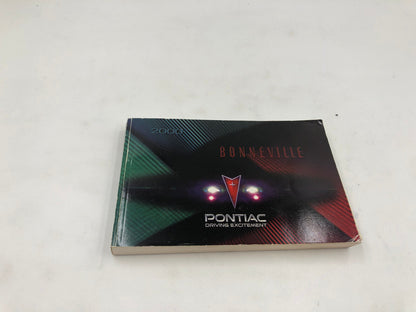 2000 Pontiac Bonneville Owners Manual Handbook OEM with Case B02B67008