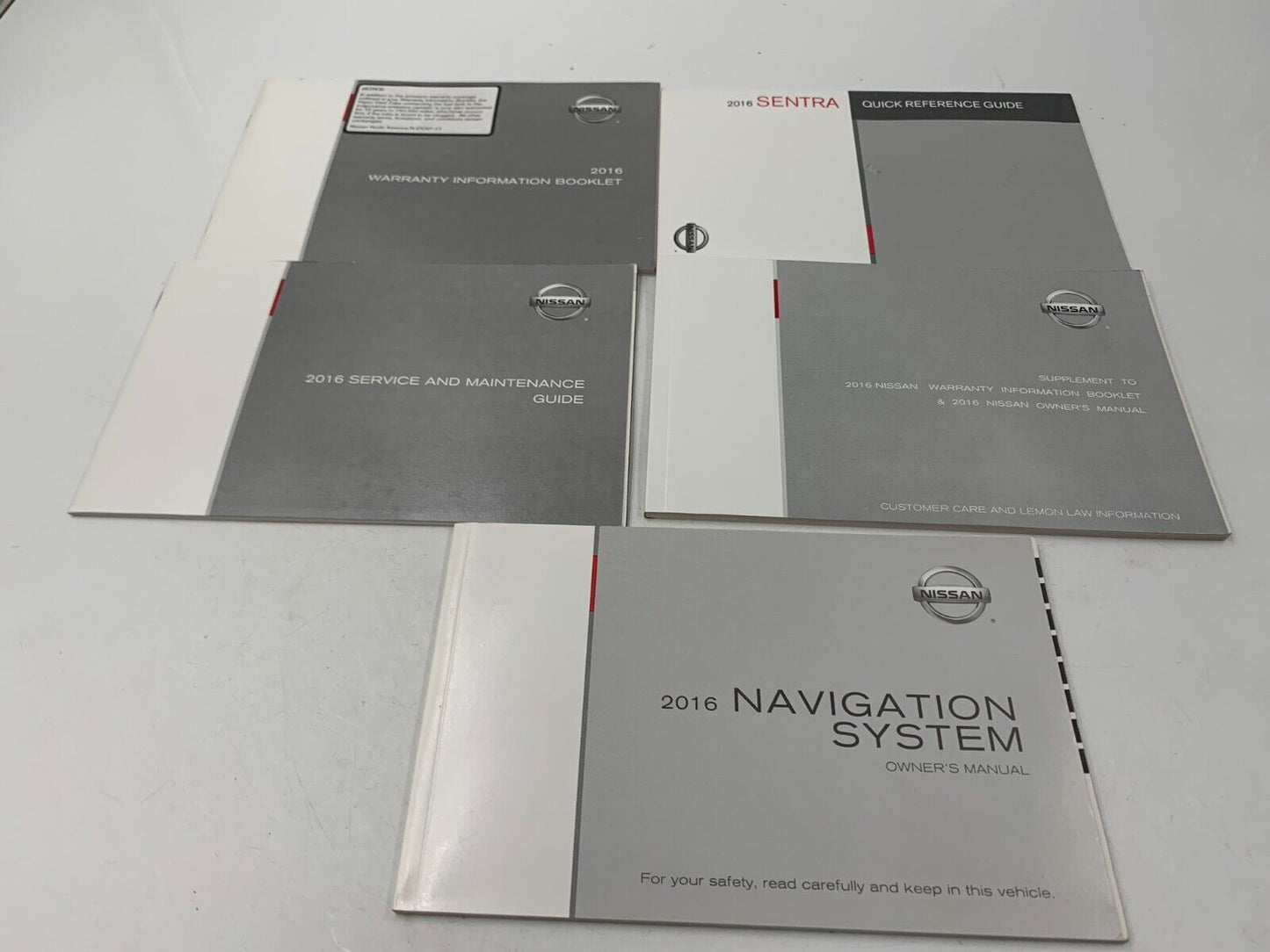 2016 Nissan Sentra Owners Manual Handbook Set with Case OEM B02B68010