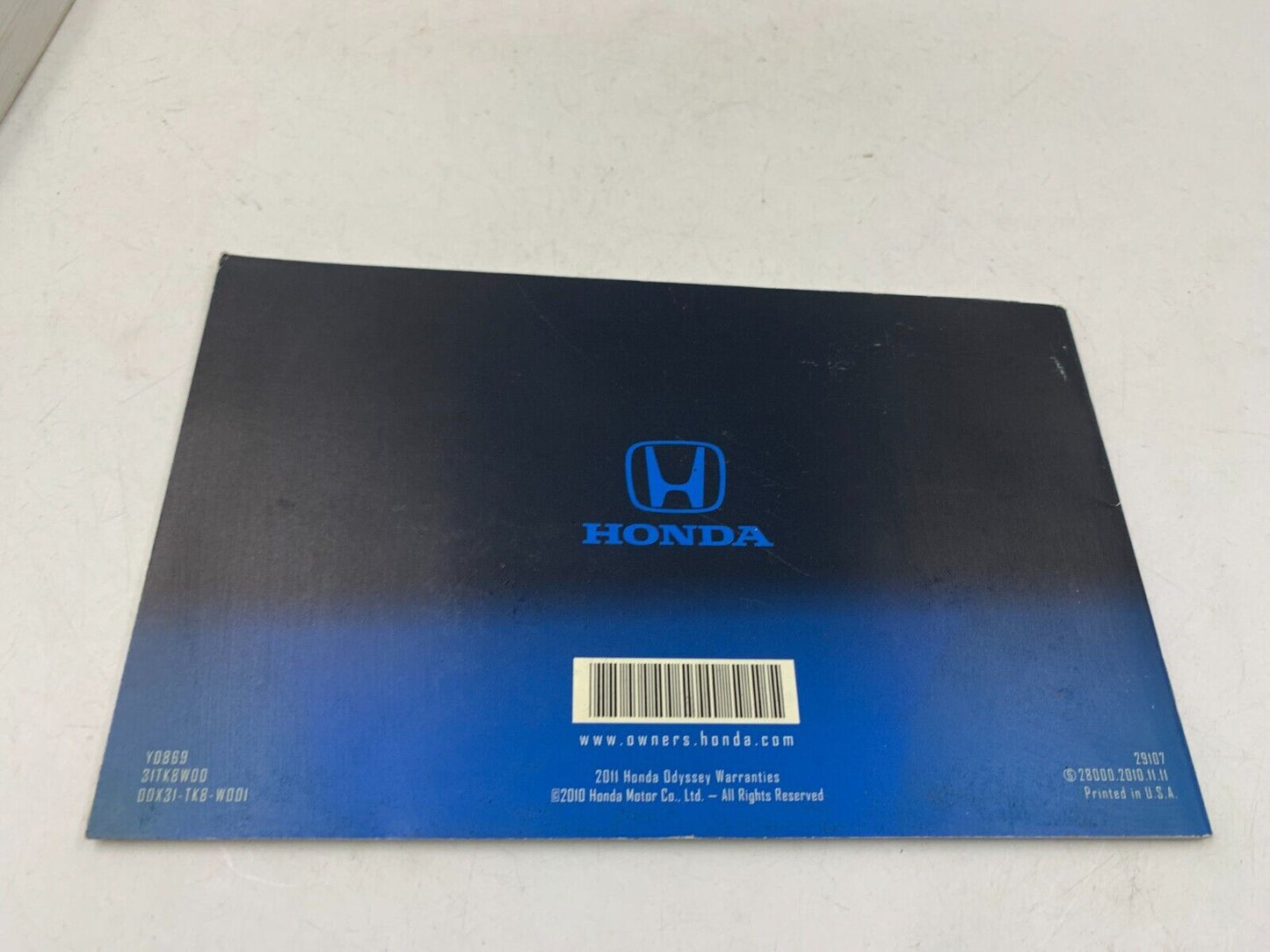 2011 Honda Odyssey Owners Manual Set OEM B01B63011