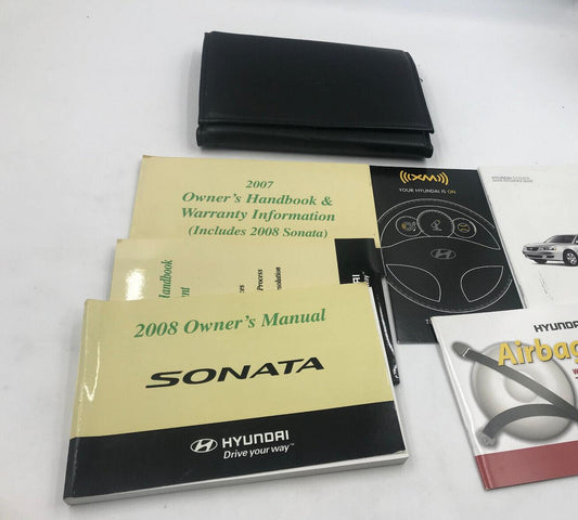 2008 Hyundai Sonata Owners Manual Case Set with Case OEM A03B63004