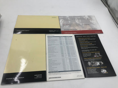 2008 Hyundai Sonata Owners Manual Case Set with Case OEM A03B63004