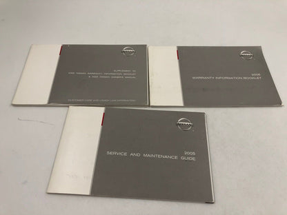 2005 Nissan Maxima Owners Manual Set with Case OEM B02B57004