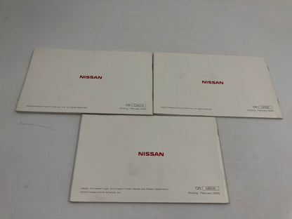 2005 Nissan Maxima Owners Manual Set with Case OEM B02B57004