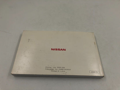 2006 Nissan Maxima Owners Manual Set with Case OEM A03B67006