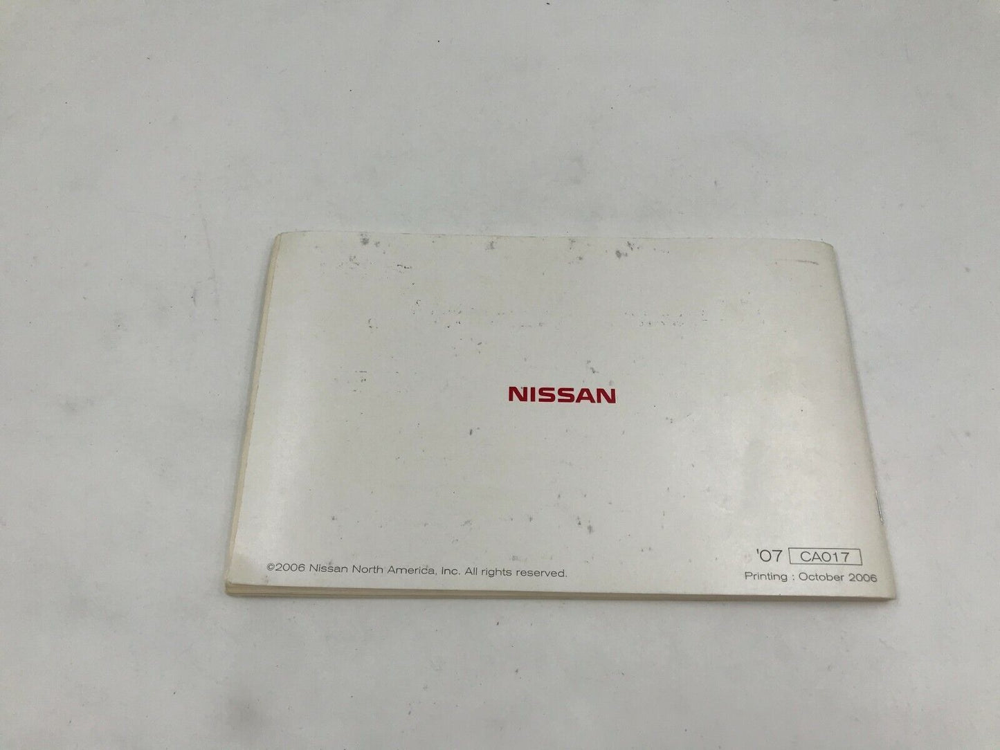 2007 Nissan Altima Owners Manual Set with Case OEM B01B51038