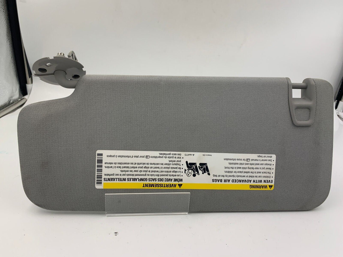 2017-2021 Chevrolet Trax Passenger Sun Visor Sunvisor Gray OEM C01B06030