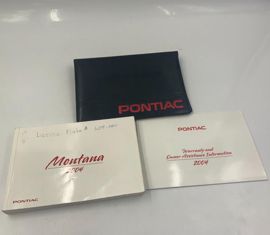 2004 Pontiac Montana Owners Manual Handbook Set with Case OEM B03B68006