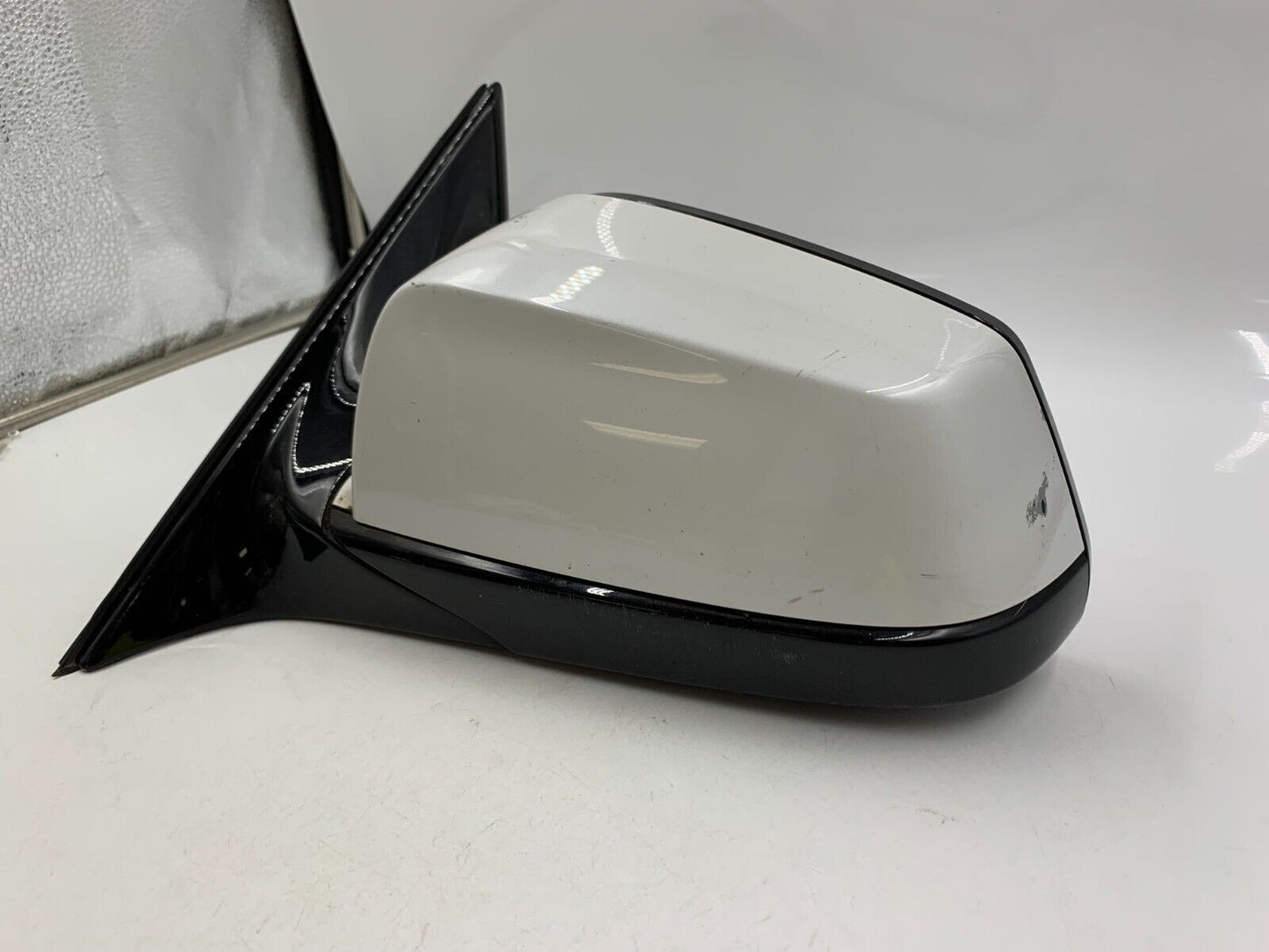 2011-2012 BMW 750i Driver Side View Power Door Mirror Pearl White OEM A02B07017