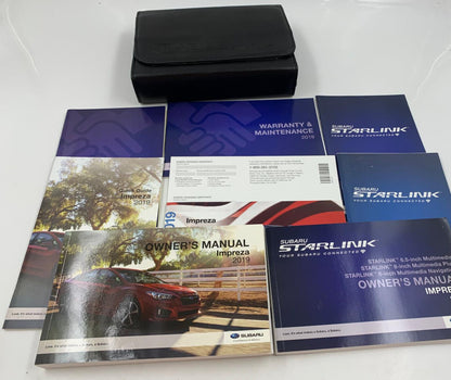 2019 Subaru Impreza Owners Manual Handbook Set with Case OEM C03B10044