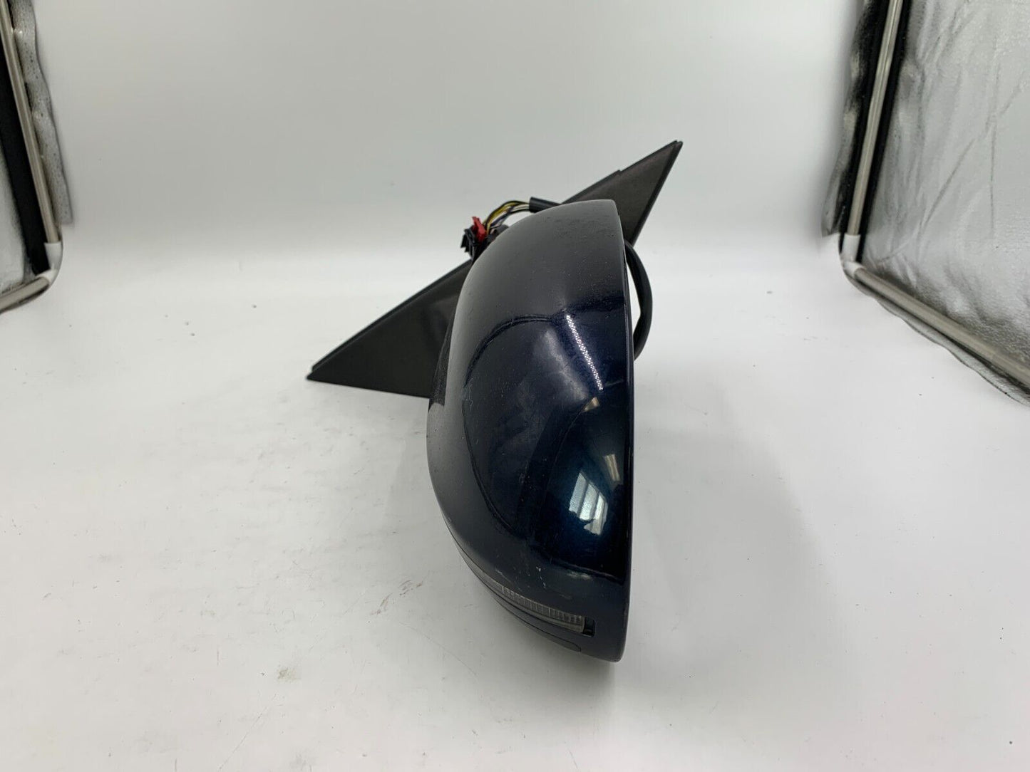 2009 Audi A4 Driver Side View Power Door Mirror Blue OEM B02B23072