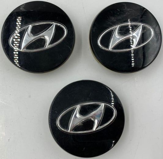 Hyundai Wheel Center Cap Set of 3 Black 2-1/4 inch OEM H01B28018